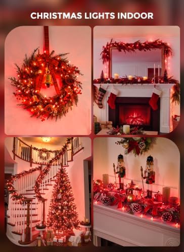 LED Christmas Lights Indoor Outdoor, 33FT 100 Count Mini String Lights