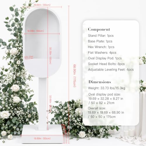 White Metal Audio Guest Book Phone Booth Stand for Wedding & Party