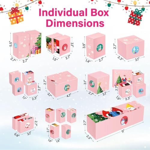 Christmas Gift Box 96 Pack with Lids for Women Men Boy Girl