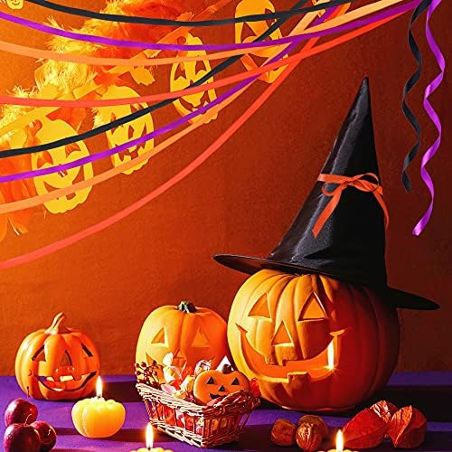 DECYOOL 4 Rolls 100 Yds Halloween Ribbon Orange Satin Gift Wrapping Ribbons