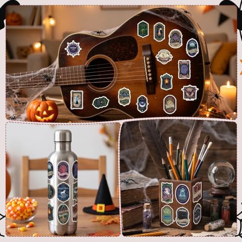 100 Pcs Halloween Potion Label Stickers, Dark Apothecary Decals