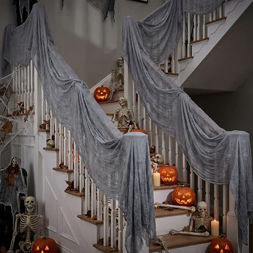 500"x39" Large Halloween Scary Gauze, Spooky Cloth Party Decoration