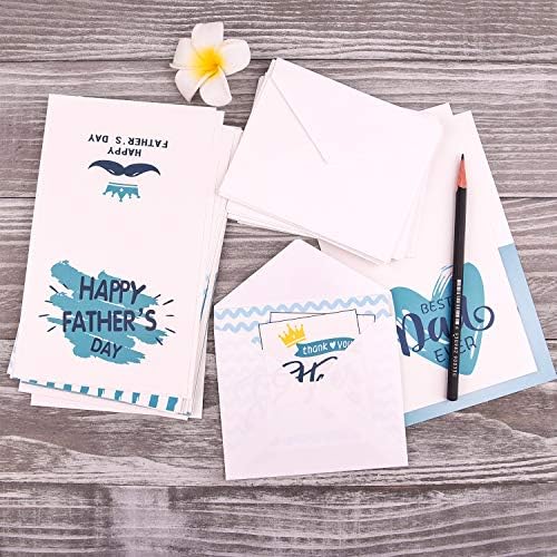 TUPARKA 36 Pack Father's Day Greeting Cards with Envelopes, 6 Assorted Unique Designs for Father's Day