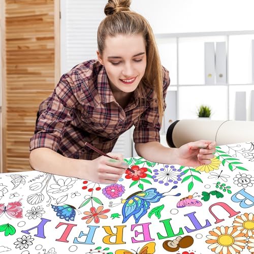 Giant Butterfly Coloring Poster, 30 x 72 Inch