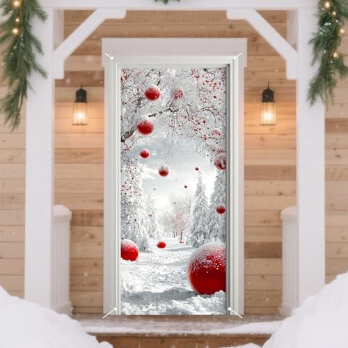 Nuxovilar Christmas Door Banner Polyester 35x70 Inches