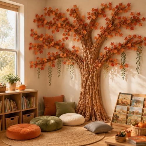 Thanksgiving Classroom Tree Bulletin Board Fall DIY 3D Craft