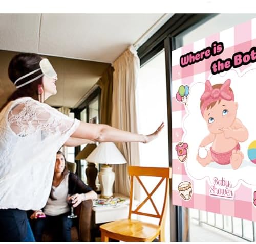 Pin The Pacifier on The Baby Game - Shower Games, Funny Activities, Party Supplies Favors for Adults, Girl, Boy