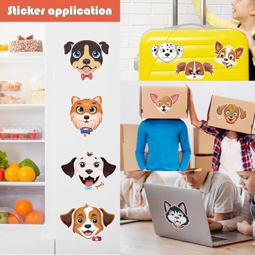 Make a Face Stickers, Make Your Own Dog Stickers for Kids, Animal Sticker