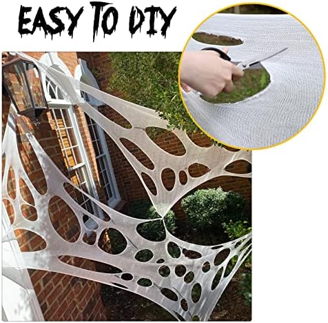DAZONGE Halloween Spider Web Stretchy Web Netting for Haunted House