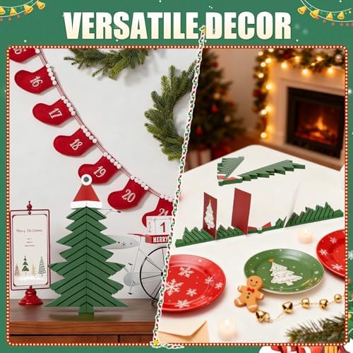 Adjustable Wooden Christmas Card Display Stand; Holds Up to 26 Cards, Perfect for Greeting Cards, Photos & Postcards; Tabletop, Shelf, Desk & Mantel Decor
