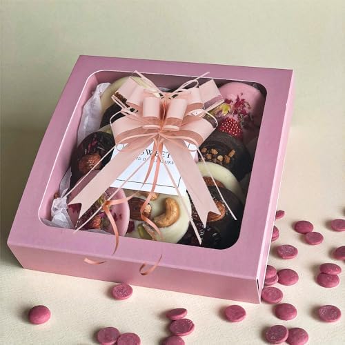 WEWILUCK Pink Bows for Gift Wrapping, Large Pull Bows for Present, Baskets