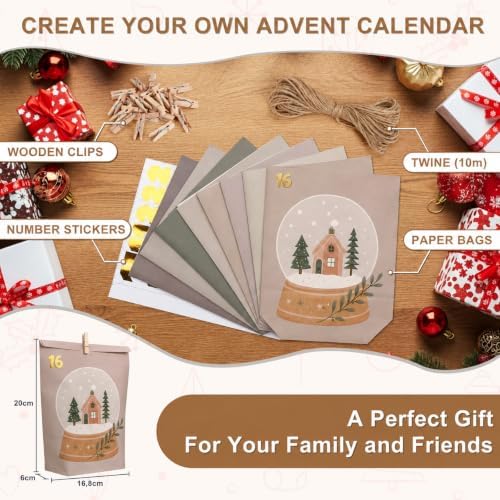 Yinsun Advent Calendar 2026, 24 Christmas Empty Calendars to Fill