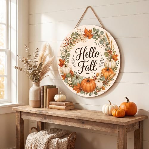 Fall Decorations for Home - Hello Fall Wreaths for Front Door