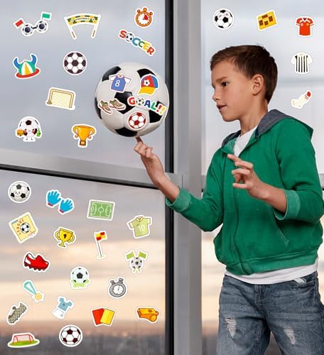 Soccer Party Favors, 100 Pcs Soccer Stickers for Boys Girls Kids Teens
