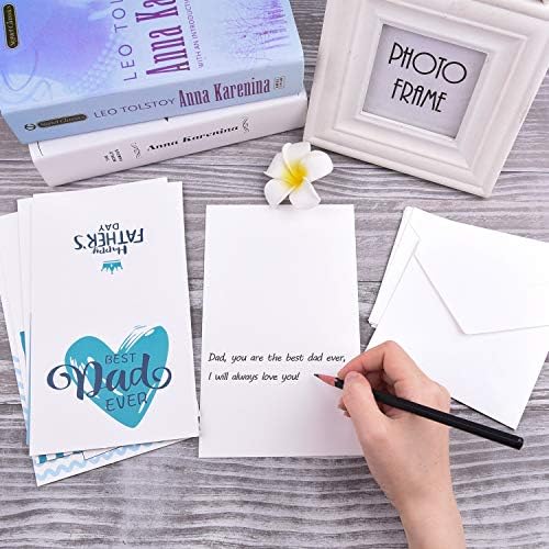 TUPARKA 36 Pack Father's Day Greeting Cards with Envelopes, 6 Assorted Unique Designs for Father's Day