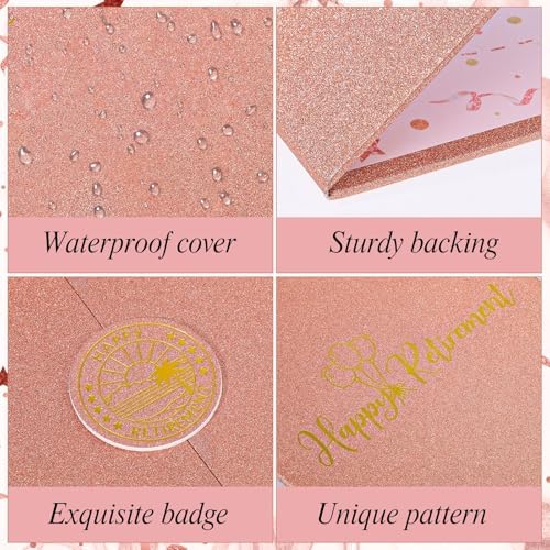 Thboxes Retirement Guest Book Alternative Signing Card, 18 X 12 in, Pink