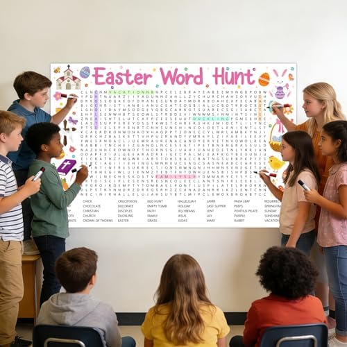 Giant Easter Word Search Game for Family Office Large Group Party Supply