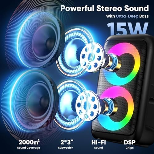 Karaoke Machine for Adults Kids, Bluetooth Speaker 4 Wireless Microphones