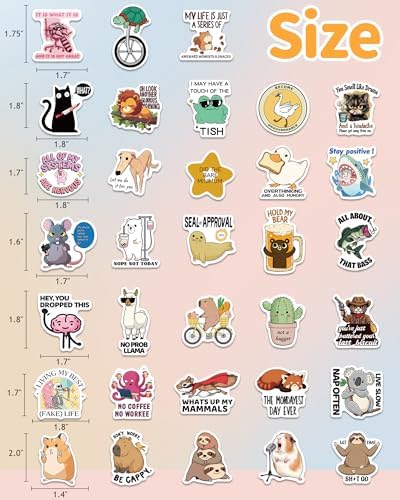 300 Pcs Funny Stickers for Adults, Sticker Pack for Water Bottle Laptop