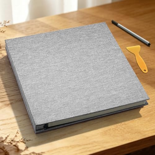 Large Self Adhesive Scrapbook Album, 60 Sheets 120 Pages Photo Book for Birthday Gifts for Women Mom Wedding Baby Family Travel