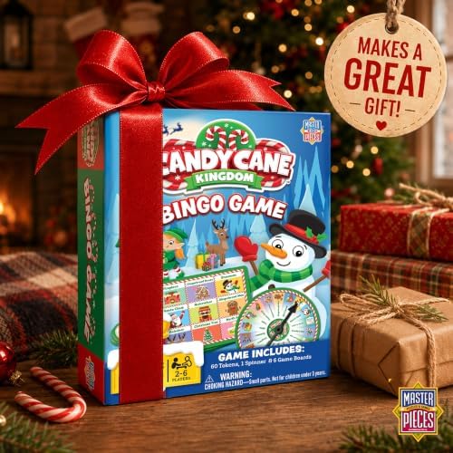 Masterpieces Family Games - Candy Cane Kingdom Christmas Bingo Game