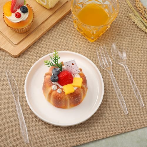 Kochorie 360 Pieces Transparent Plastic Cutlery Set