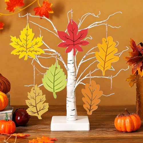 36PCS Wooden Fall Ornaments to Paint Thanksgiving Decorations, 6 Styles DIY Blank Autumn Unfinished Wood Maple Leaves Turkey Pumpkin Halloween Cutouts Ornament for Crafts Birthday Party Gifts Hanging
