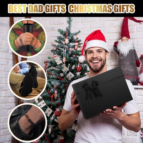 Skylety 13 Pcs Birthdays Gifts Baskets for Men Father Gift for Men Birthdays Gift Box 16 oz Tumblers Wallet Toiletry Bag Sock Bottle Opener Belt Bracelet Glasses Pen for Father's Day Dad Husband