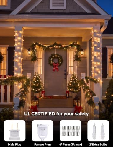 Clear Christmas Lights, 20FT 100 Count Incandescent Mini String Lights, Connectable Waterproof Fairy Light Christmas Decorations for Indoor Outdoor Xmas Tree Garland Garden Patio Party Wedding Decor