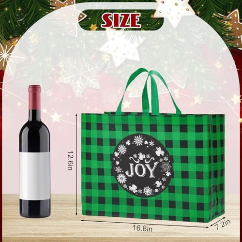 Heetobcos 8 Pack 17" Extra Large Christmas Gift Bags with Handles