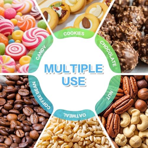mwellewm 6PC Airtight Candy Jar with Lid and Spoon Plastic Cookie Dispenser