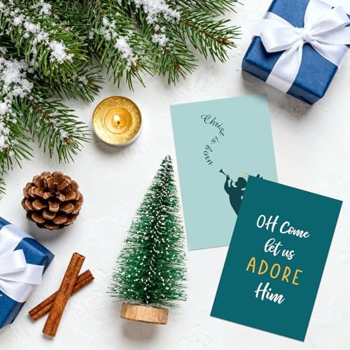 Nuanchu 80 Pcs Religious Christmas Postcards 4'' x 6'' Nativity Holiday Christian Cards Christmas Greeting Cards for Friends Relatives, 20 Designs