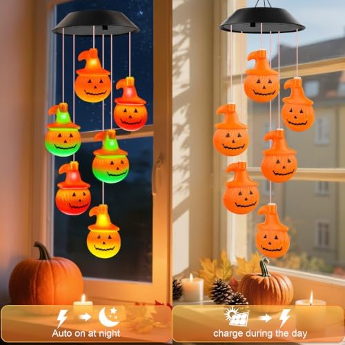 Winzwon Halloween Decorations Fall Decor Solar Pumpkin Outdoor Lights