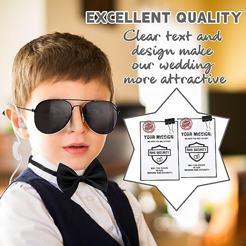 Mepase 14 Pcs Ring Security Wedding Ring Bearer Box,Oxford Cloth Suitcase