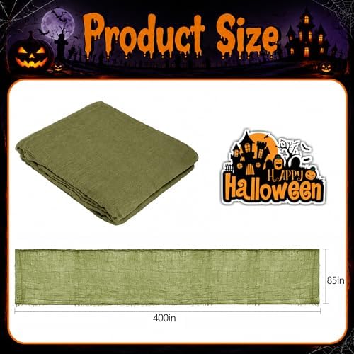 400"x85" Large Halloween Scary Gauze, Spooky Cloth Party Decoration