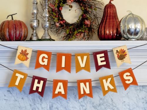 Thanksgiving Decorations Give Thanks Banner