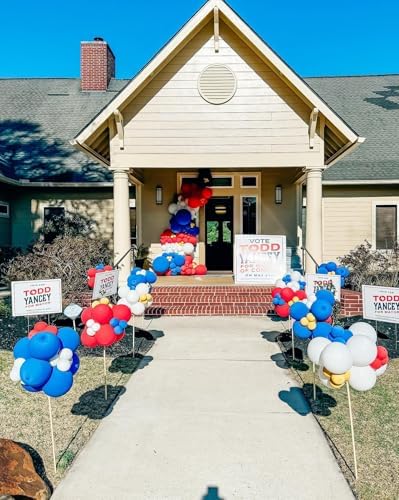 Red White and Blue Balloons Arch Kit 124pcs different sizes