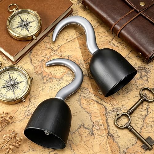 Booson 18 Pieces Pirate Hook Captain Hook Ring Toss Game