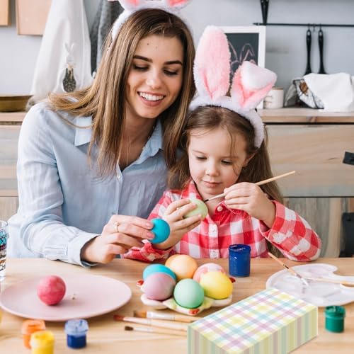 100Pcs Easter Pastel Plaid Paper Napkins