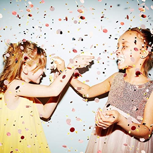 TecUnite Rose Gold Confetti Tissue Table Confetti, 1.5 cm