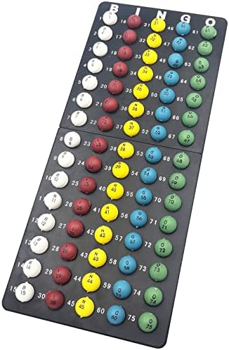 Yuanhe 3/5 Inch Bingo Balls for Standard Cages and Bingo Boards, Easy Read, 75 Count, Perfect for Parties,Bingo Nights, Raffles,Lost Bingo Ball Replacements