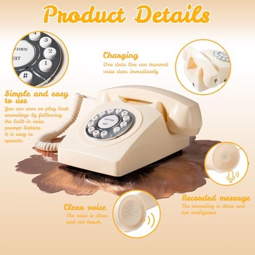 Audio Guest Book Wedding Phone - Record Customized Audio Messages for Bridal Shower, Birthday, Baby Shower, Anniversary & Engagement | Preserve Guest Wishes, Perfect Wedding/Party Event Keepsake