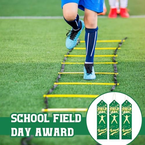 Kisston 100 Pcs Field Day Participant Ribbons Award Ribbon Prize Ribbons Winner Recognition Ribbon with Card and String for Competition Sports Event Contest Prize Ornaments (Classic)