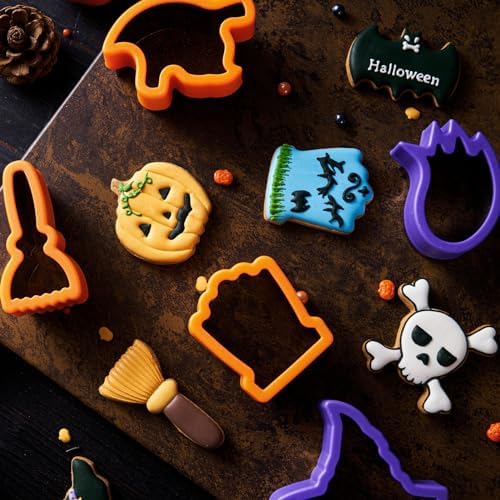 ETERSION Halloween Cookie Cutters, Stainless Steel, 9 Shapes 2-3 Inch