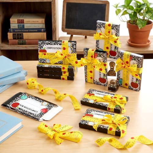 Lineshading 12 Pcs Back to School Teacher Gift Card Box Holder,Notebook