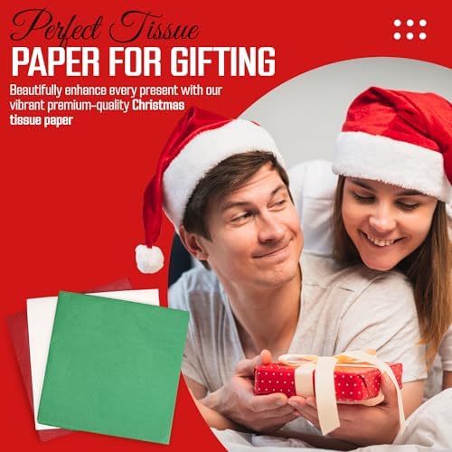 Iconikal 75 Sheets Christmas Tissue Paper Assortment 20 x 20 ES 25 of Each: