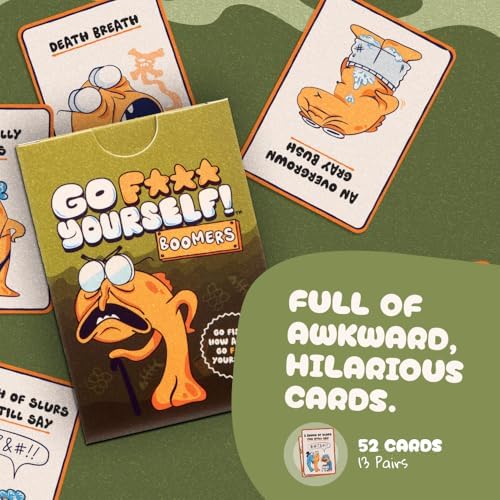 Go F Yourself Boomers! Grown Up Go Fish Card Game, Funny Gag Gift Card Deck