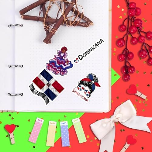 100Pcs Dominican Republic Stickers for Water Bottle and Laptop - Dominican Republic Party Supplies & Decorations, Waterproof Vinyl Decals, Flag and Culture Stickers, Gifts for Women & Men