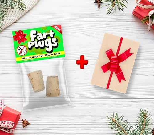 Jergrim Funny Stocking Stuffers Fart Plug Gag Gift, Novelty Christmas Party Gift Prank & White Elephant Gifts For Adults, Boyfriend, Husband, Friends, Prize For Christmas Games, Birthday, Secret Santa