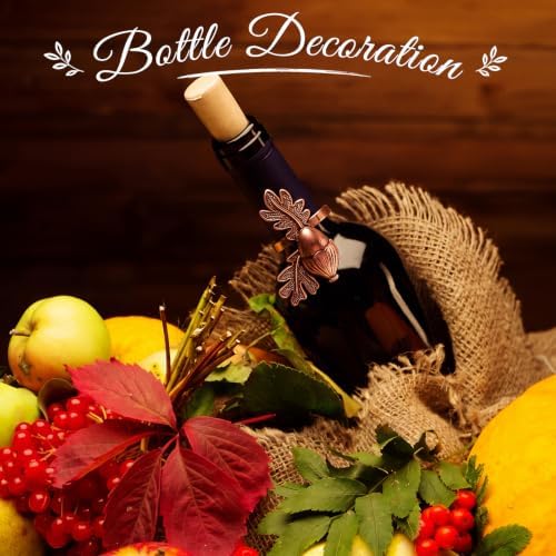 Remerry 8 Pcs Fall Thanksgiving Napkin Rings Set,Autumn Metal Holders